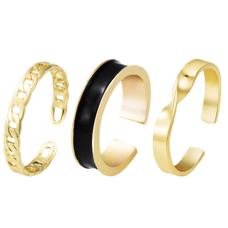 fashion gold ring set bds