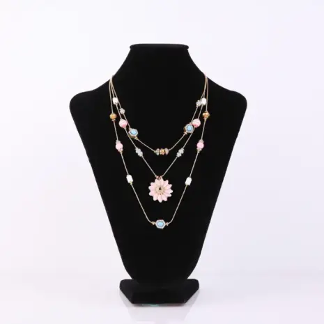 flower stacked necklace