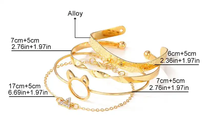 gold bracelet stacks size bds