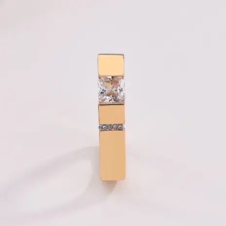 gold triangular ring