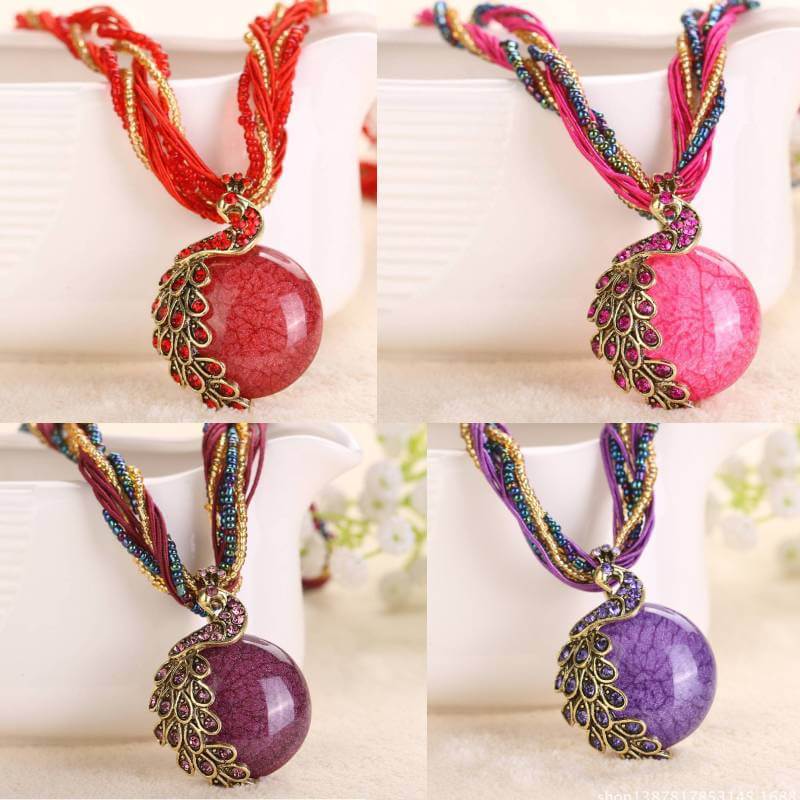multicolor glass bead necklaces