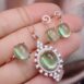 natural prehnite jewelry set