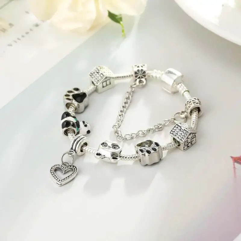 silver panda bracelet