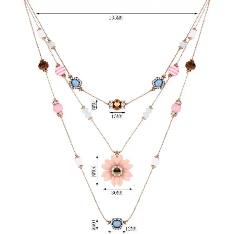 stacked necklace size bds