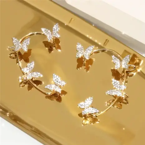 butterfly ear cuff in gold