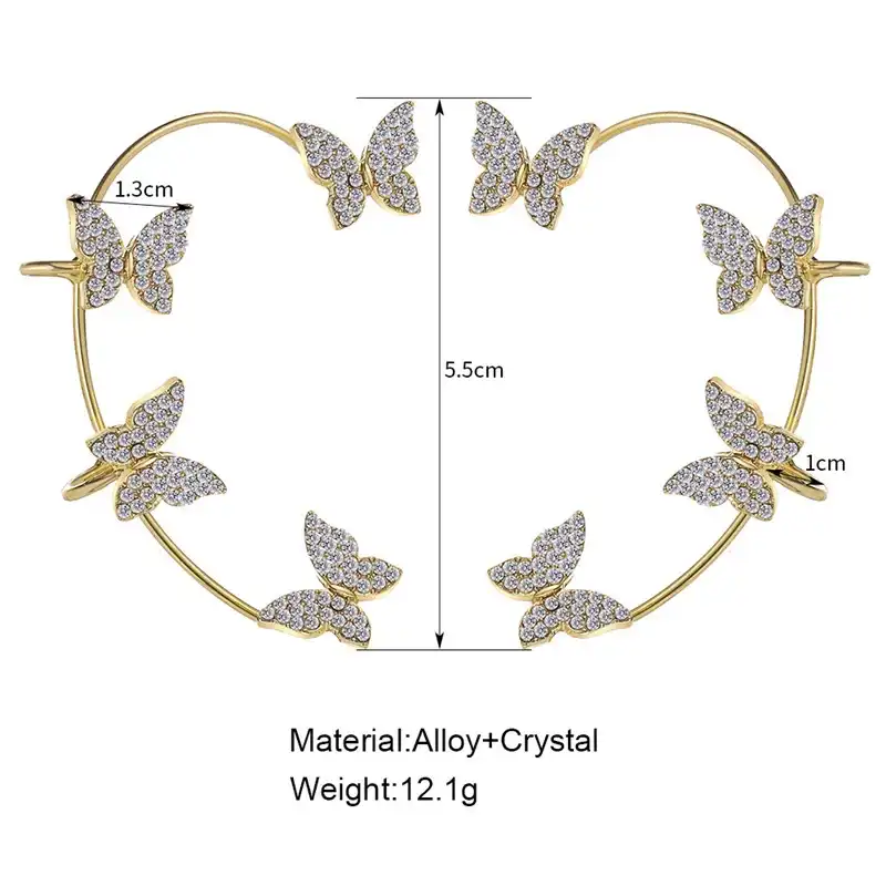 butterfly ear cuff size by bds