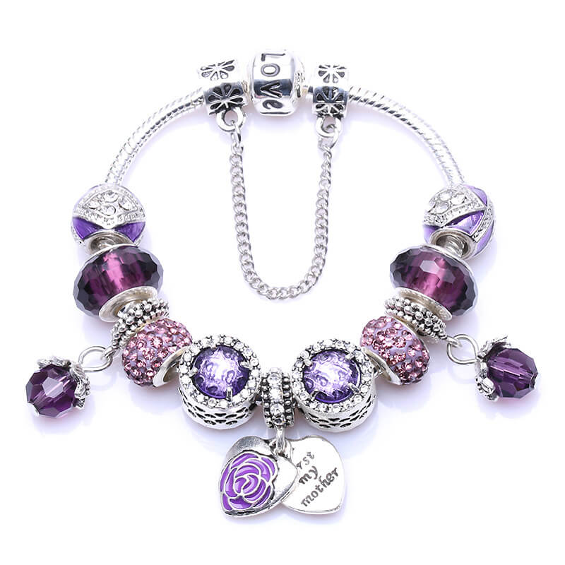 purple pandora bracelet