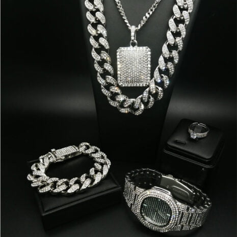 iced out jewelry set