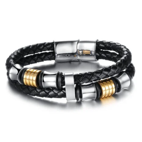 leather men's bracelet