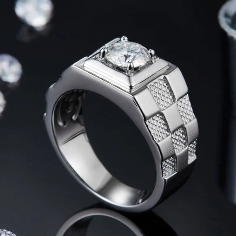 men's moissanite ring