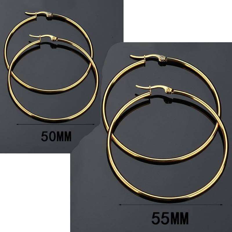 large gold hoops earrings