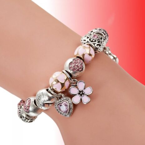 flower charm bracelet BDS