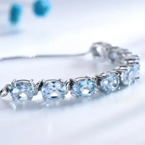 aquamarine bracelet details
