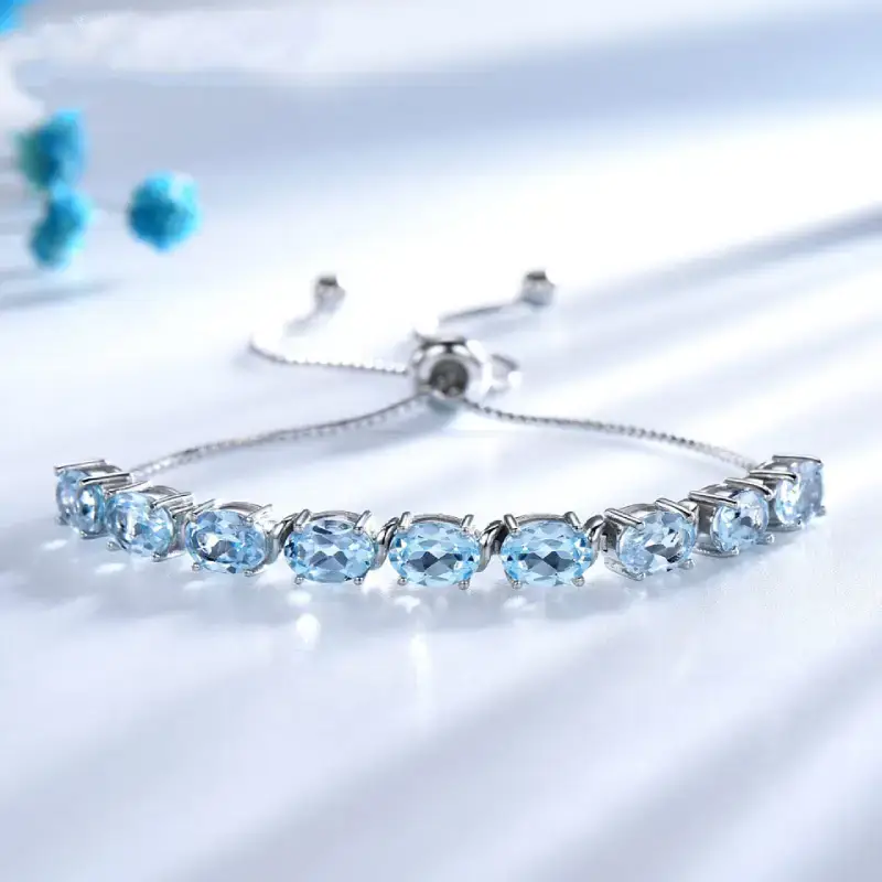 aquamarine tennis bracelet bds