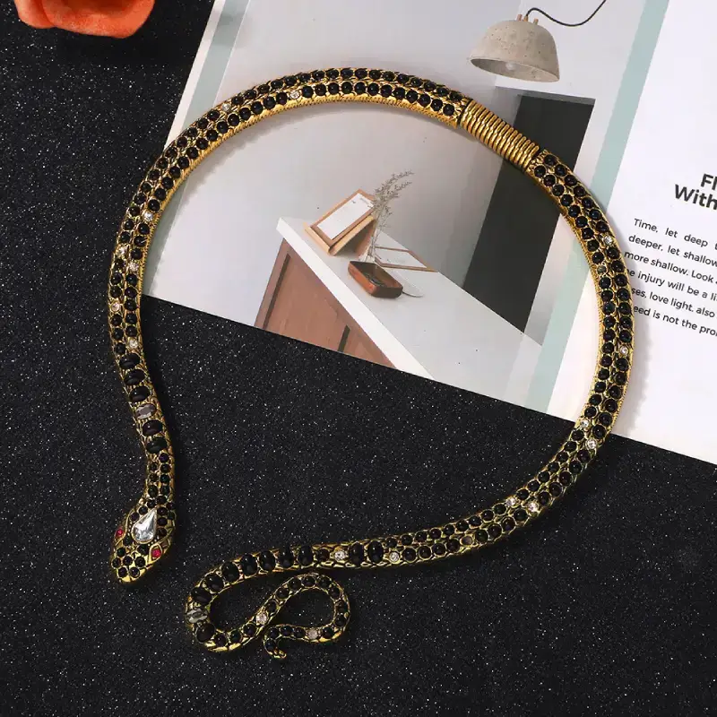 black snake choker necklace by bds