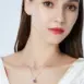 morganite necklace model display