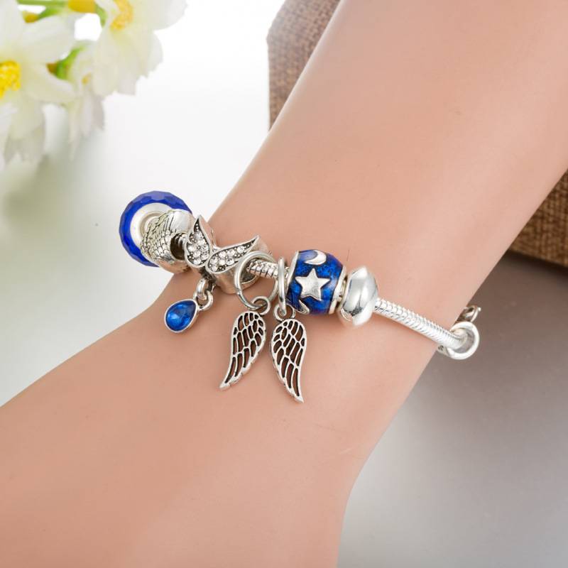 blue charm bracelet