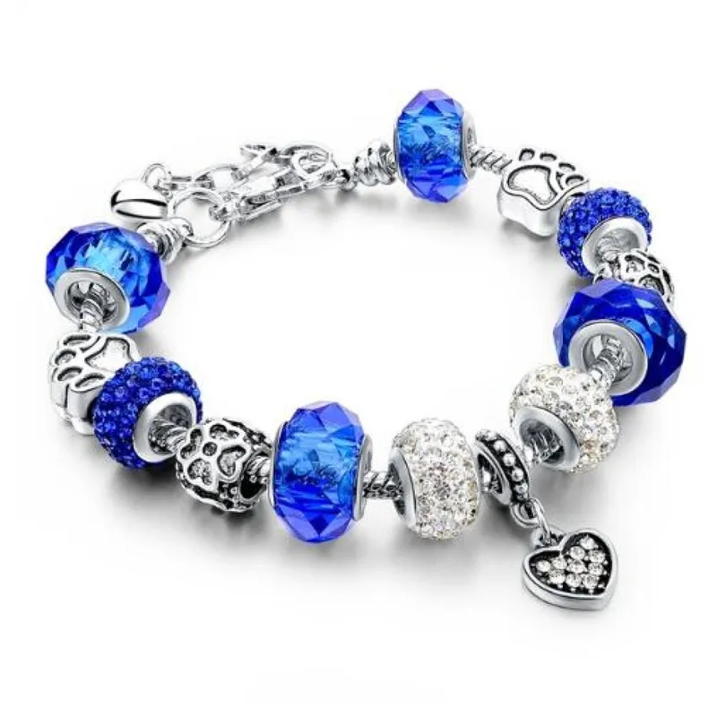 blue pandora charm bracelet bds