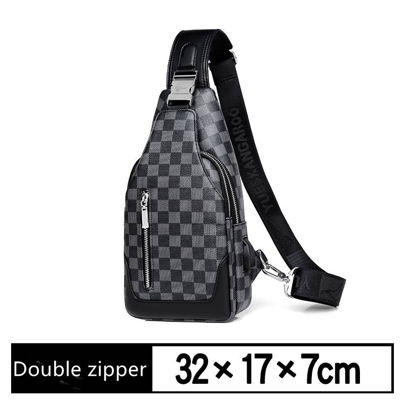 double zip crossbody bag