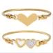 gold heart bracelets