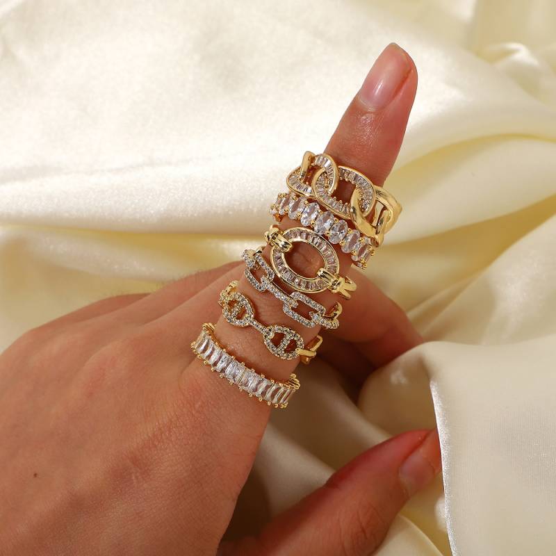 gold stackable rings set