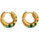 green huggie earrings_bds