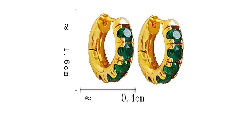 huggie earrings size bds