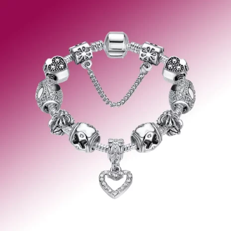 silver customized charm bracelet_bds