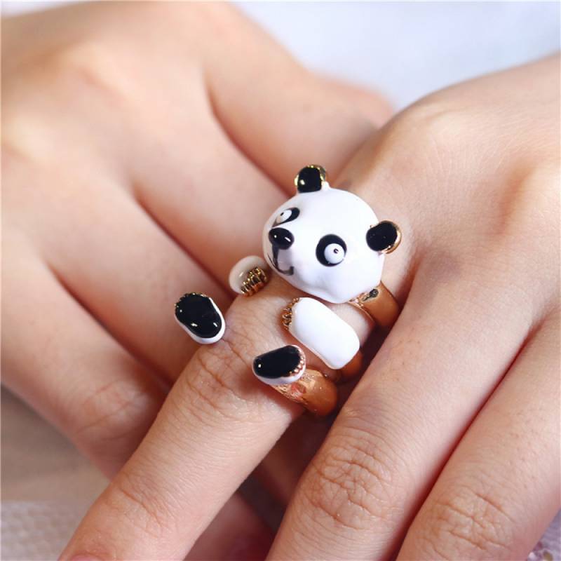 stackable panda ring set