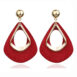 red wood earrings
