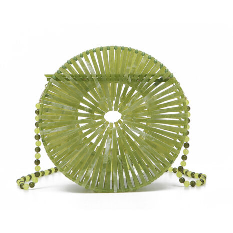avocado green round purse