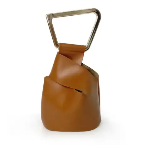 brown bucket handbag