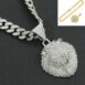 lion pendant with cuban link necklace