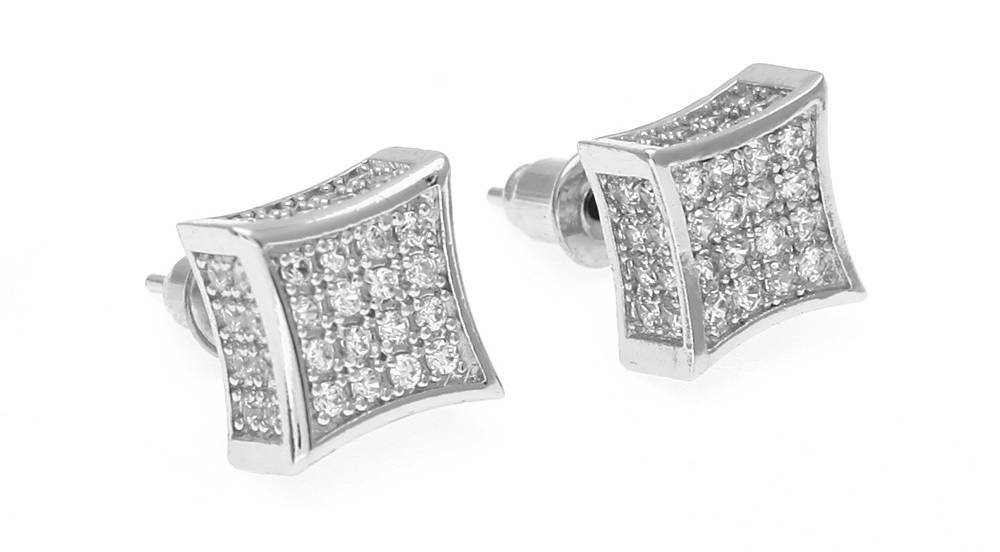 silver earrings for men