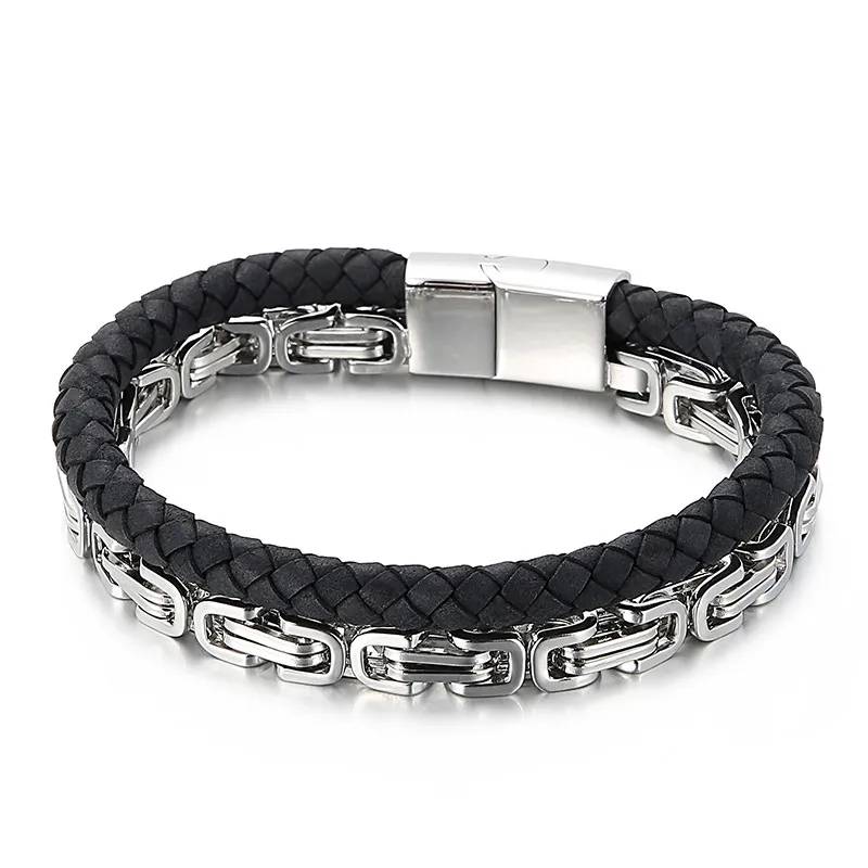 silver two strand bracelet