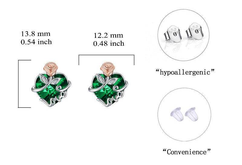 size and details of earrings