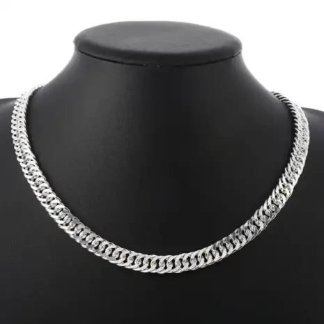 sterling silver necklace model display