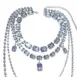silver crystal body chain