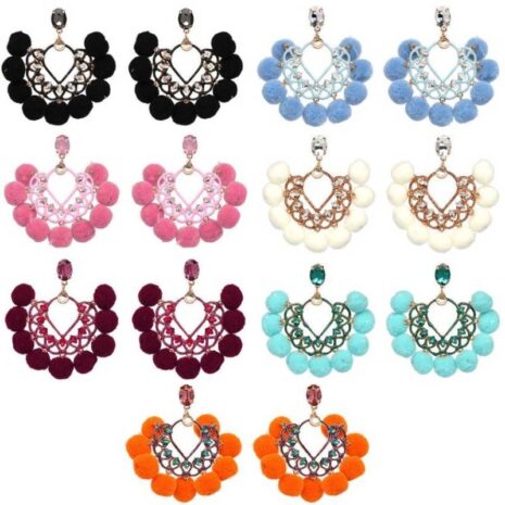 pom pom earrings designs