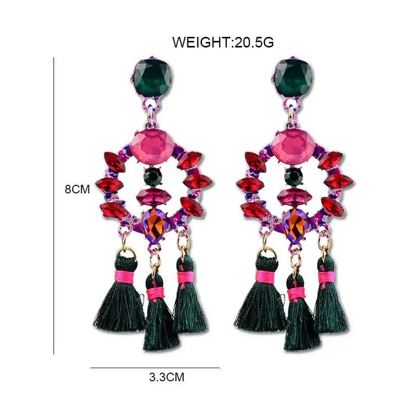 tassel hoop earrings size bds
