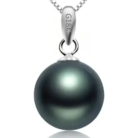 black pearl pendant necklace bds