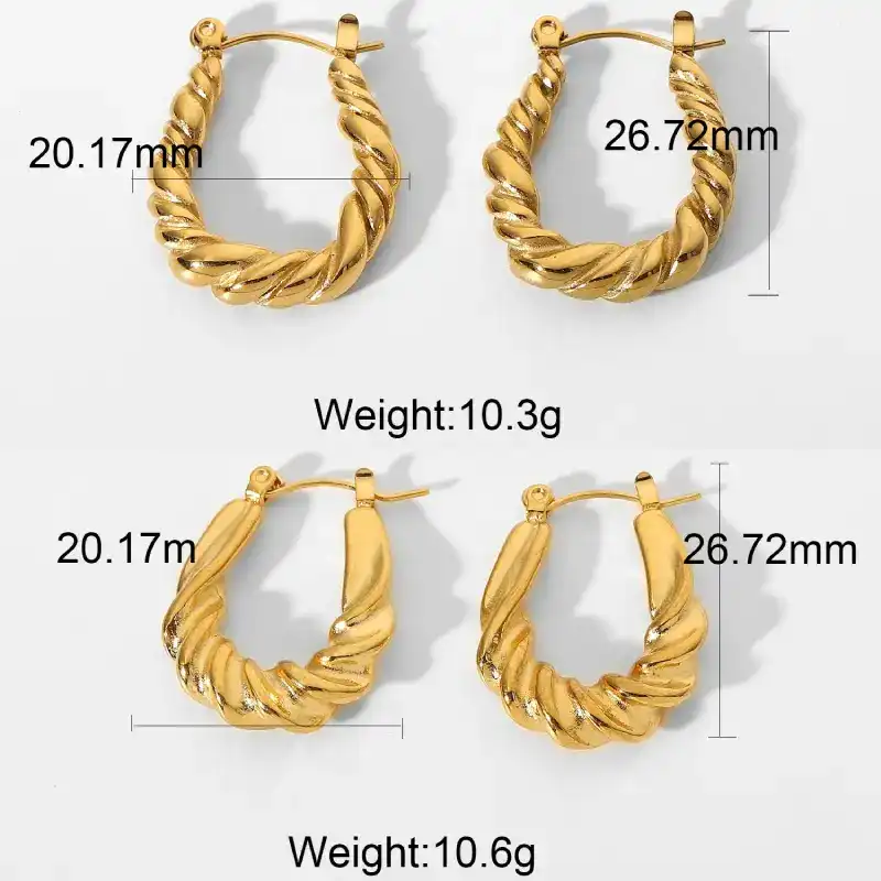 gold twist hoop earrings collection bds