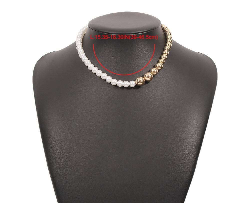 pearl gold choker necklace