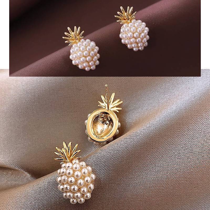 pineapple earrings studs beauty deals shop