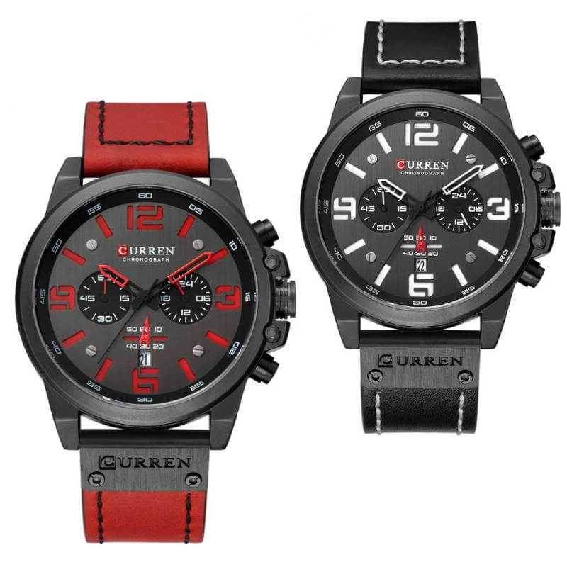 red and black watches