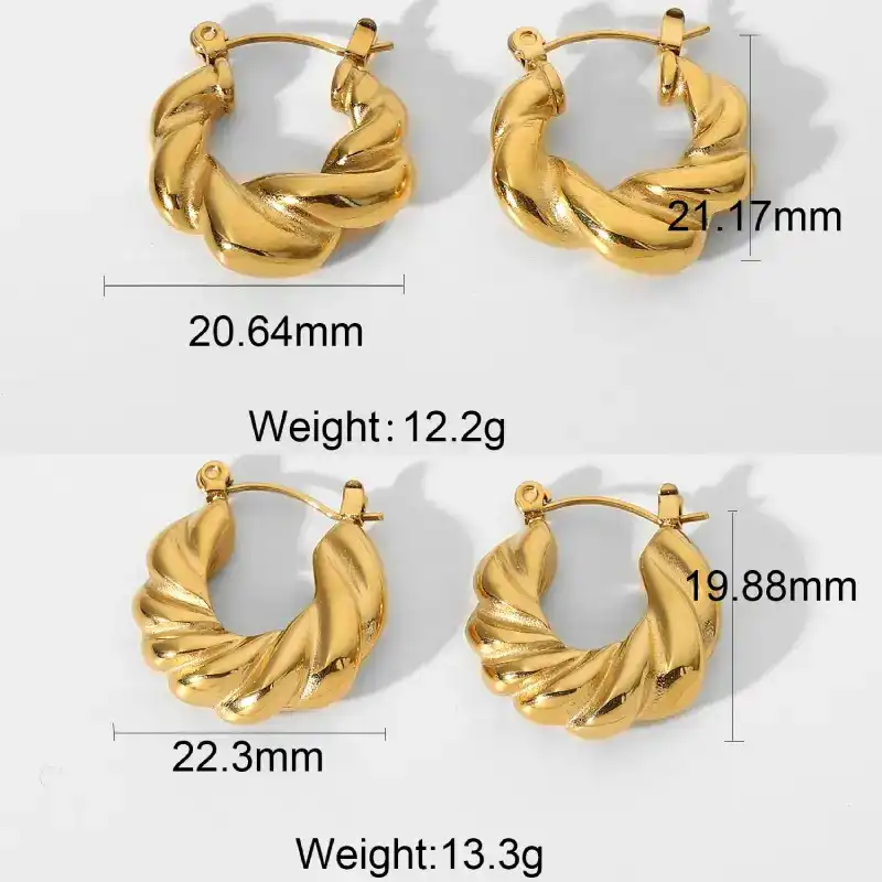 twist hoop earrings collection bds