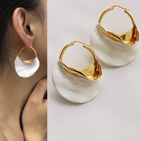 white earrings hoops