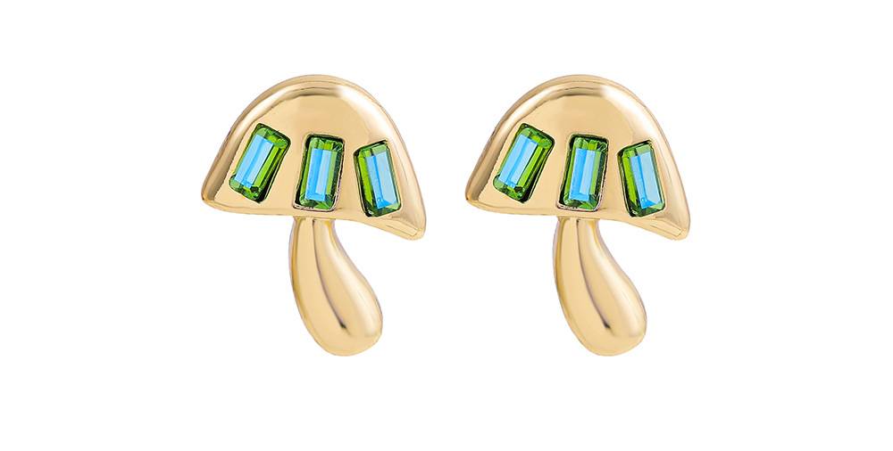blue mushroom earrings
