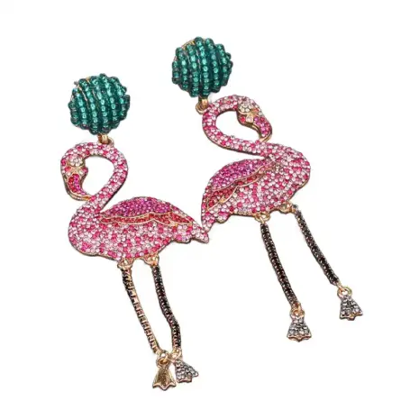 flamingo earrings