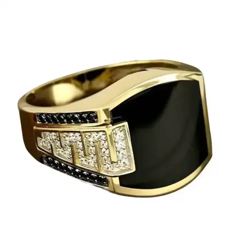 gold mens signet ring